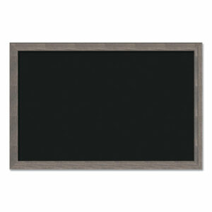 Magnetic Chalkboard with Rustic Frame, 36" x 24" (Actual Size: 35" x 23"), Black Surface, Brown Wood Frame
