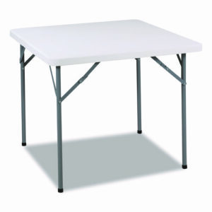 IndestrucTable Classic Folding Table, Square, 34" x 34" x 29", Platinum Granite