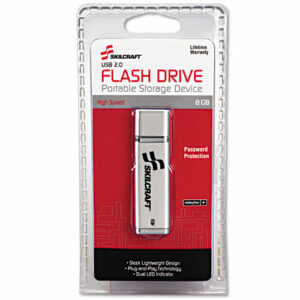 7045015584985, SKILCRAFT Ultra-Slim Flash Drive, 8 GB, Silver