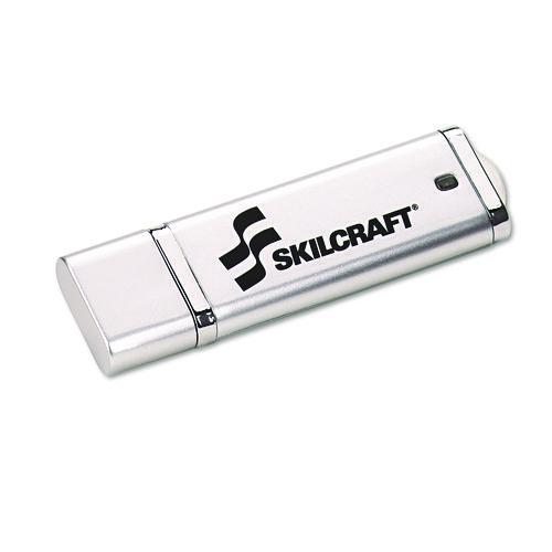 7045015584987, SKILCRAFT Ultra-Slim Flash Drive, 4 GB, Silver
