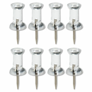 7510009400935, SKILCRAFT Push Pins, Plastic, Clear, 0.38", 100/Box