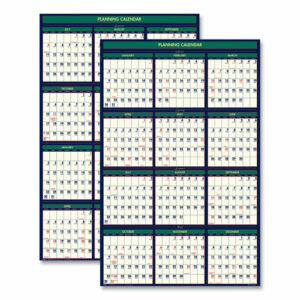 Four Seasons Business/Academic Recycled Wall Calendar, 24 x 37, 12-Month (July-June): 2025-2026, 12-Month (Jan to Dec): 2026