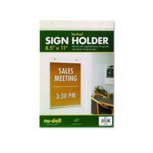 Acrylic Sign Holder, Vertical, 8.5 x 11, Clear