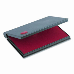 2000 PLUS One-Color Felt Stamp Pad, #1, 4.25" x 2.75", Red