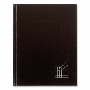 Professional Quad Notebook, Quadrille Rule (4 sq/in), Black Cover, (96) 9.25 x 7.25 Sheets