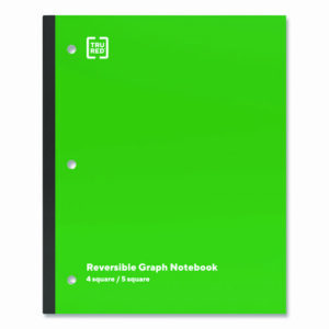 Wireless One-Subject Notebook, Quadrille Rule, Green Cover, (80) 11 x 8.5 Sheets