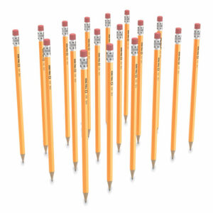 Pre-Sharpened Wooden Pencil, HB (#2), Black Lead, Yellow Barrel, 24/Pack