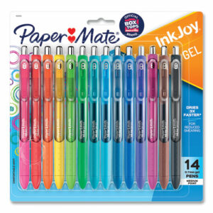 InkJoy Gel Pen, Retractable, Medium 0.7 mm, Assorted Ink and Barrel Colors, 14/Pack