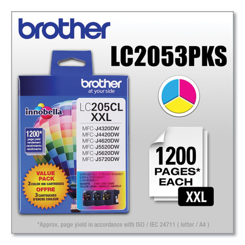 LC2053PKS Innobella Super High-Yield Ink, 1,200 Page-Yield, Cyan/Magenta/Yellow - Image 4