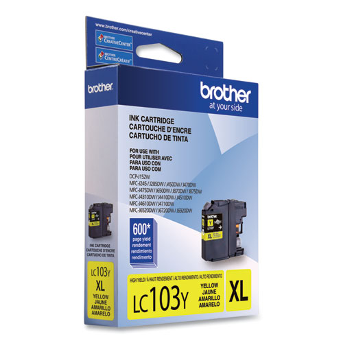 LC103Y Innobella High-Yield Ink, 600 Page-Yield, Yellow - Image 4