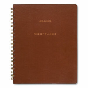 Signature Collection Academic Weekly/Monthly Planners, 11.5 x 8, Distressed Brown Cover, 13-Month: July 2025 to July 2026