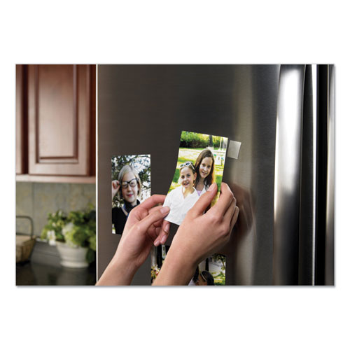 Restickable Mounting Tabs, Repositionable, Holds Up to 0.6 lb, 0.88 x 0.88, Clear, 18/Pack - Image 4