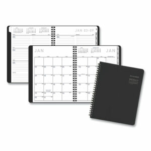 Contemporary Lite Weekly/Monthly Planner, 8.75 x 7, Black Simulated Leather Cover, 12-Month (Jan to Dec): 2026