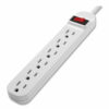 Power Strip, 6 Outlets, 3 ft Cord, White - Image 3