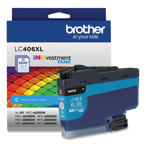 LC406XLCS INKvestment High-Yield Ink, 5,000 Page-Yield, Cyan - Image 4