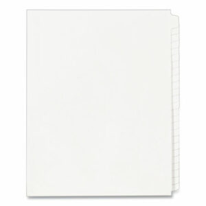 Blank Tab Legal Exhibit Index Divider Set, 25-Tab, 11 x 8.5, White, 1 Set