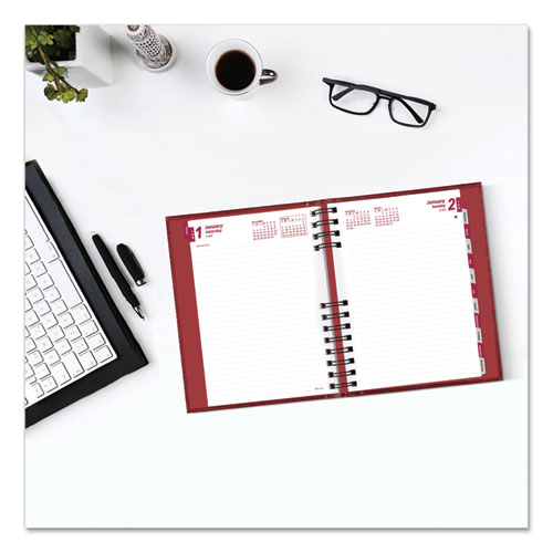 CoilPro Ruled Daily Planner, 8.25 x 5.75, Red Cover, 12-Month (Jan to Dec): 2025 - Image 4