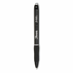 S-Gel High-Performance Gel Pen, Retractable, Bold 1 mm, Black Ink, Black Barrel, 36/Pack