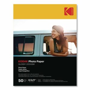 Photo Paper, 8 mil, 8.5 x 11, Glossy White, 50/Pack