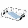 Side-Load Wire Stacking Letter Tray, 1 Section, Letter Size Files, 13.38" x 10.13" x 2.63", Black - Image 2