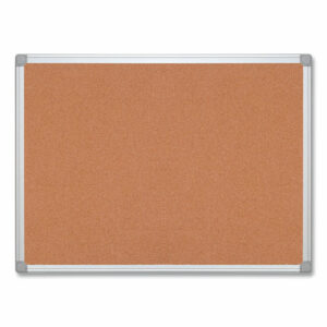 Earth Cork Board, 72" x 48", Tan Surface, Satin Aluminum Frame