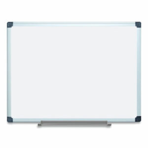 Porcelain Value Dry Erase Board, 36" x 48", White Surface, Satin Aluminum Frame