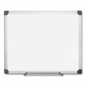 Porcelain Value Dry Erase Board, 48" x 96", White Surface, Satin Aluminum Frame