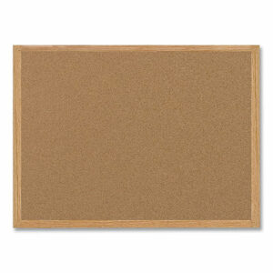 Earth Cork Board, 72" x 48", Tan Surface, Oak Finished Wood Frame