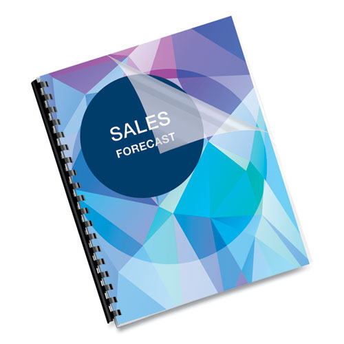 PET Ultra Clear Binding Covers, 7 mil Plastic, Square Corners, 11 x 8.5, Gloss Clear, 100/Pack - Image 4