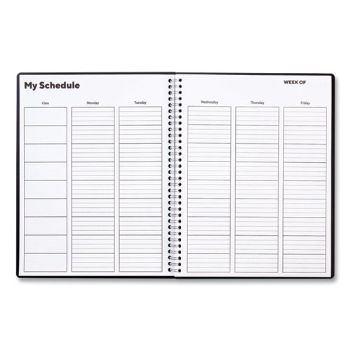 Weekly Teacher Planner, 9 Classes, Black Cover, 11 x 8.5 Sheets, 45-Week Span - Image 3