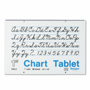 Chart Tablets, Presentation Format (1" Rule), 24 x 16, White, 30 Sheets