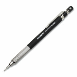 7520016943027, SKILCRAFT Draft Pro Mechanical Drafting Pencil, 0.7 mm, Black Lead, Black/Silver Barrel, 3/Pack