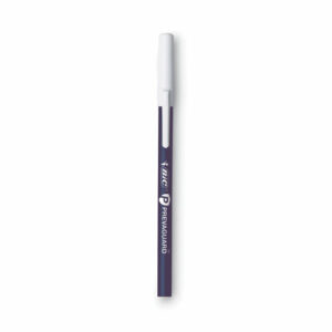 PrevaGuard Round Stic Ballpoint Pen, Stick, Medium 1 mm, Blue Ink, Blue Barrel, Dozen