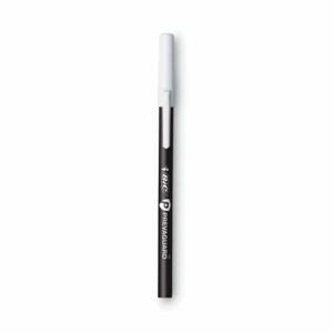 PrevaGuard Round Stic Ballpoint Pen, Stick, Medium 1 mm, Black Ink, Black Barrel, 60/Pack