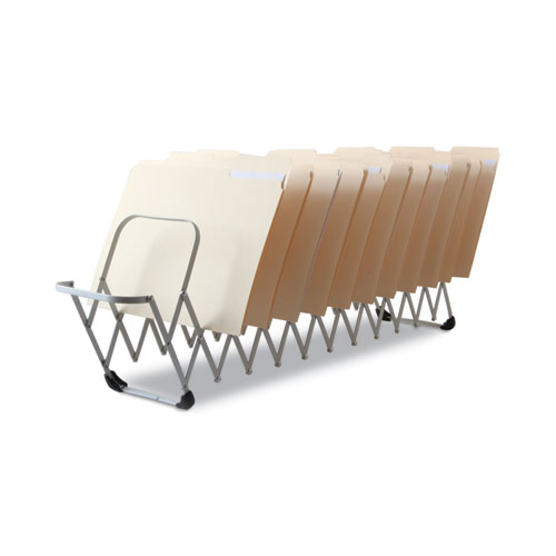 Flexifile Expandable Collator to Organizer, 12 Sections, Letter to Legal Size Files, 6" x 6.75" x 10.5", Silver - Image 3