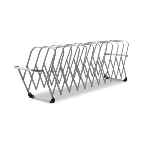 Flexifile Expandable Collator to Organizer, 12 Sections, Letter to Legal Size Files, 6" x 6.75" x 10.5", Silver - Image 2