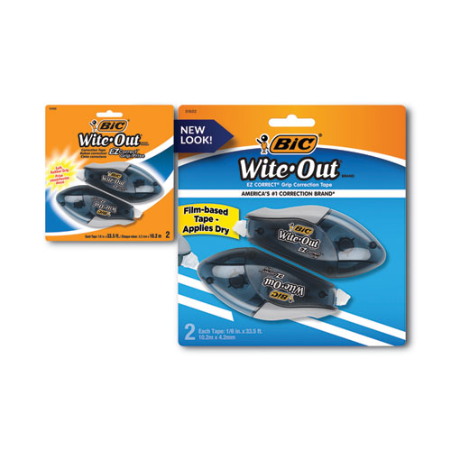 Wite-Out EZ Correct Grip Correction Tape, NonRefill, Smoke Applicator, 0.17" x 402", 2/Pack - Image 5
