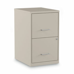 Soho Vertical File Cabinet, 2 Drawers: File/File, Letter, Putty, 14" x 18" x 24.1"