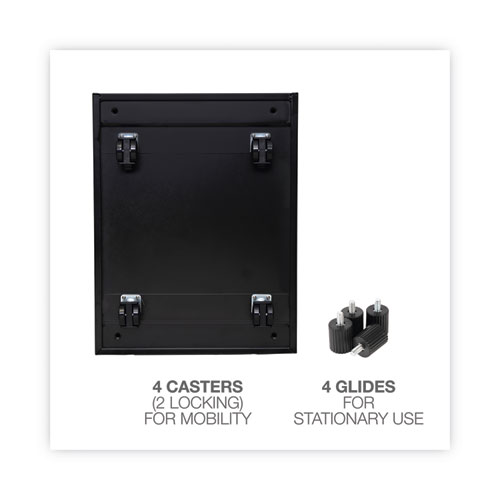 File Pedestal with Full-Length Pull, Left or Right, 3-Drawers: Box/Box/File, Legal/Letter, Black, 14.96" x 19.29" x 27.75" - Image 8