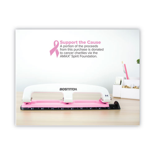 12-Sheet EZ Squeeze InCourage Three-Hole Punch, Breast Cancer Awareness, 9/32" Holes, Pink - Image 8