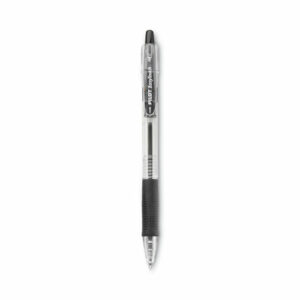 EasyTouch Ballpoint Pen, Retractable, Medium 1 mm, Black Ink, Clear Barrel, Dozen