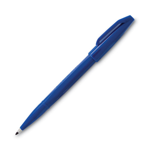 Sign Pen Fine Point Color Marker, Extra-Fine Bullet Tip, Blue, Dozen - Image 4