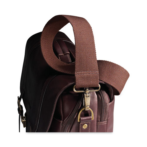 Leather Flapover Case, Fits Devices Up to 15.6", Leather, 16 x 6 x 13, Brown - Image 5