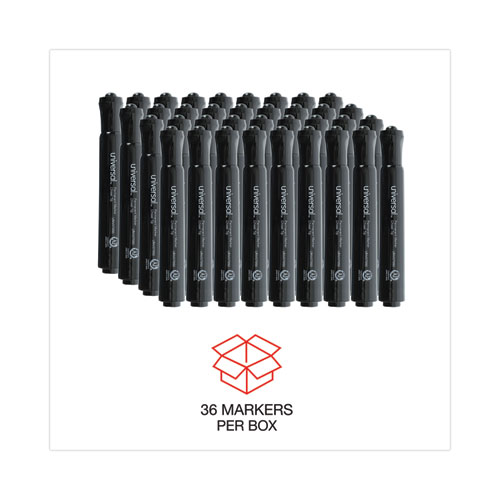 Chisel Tip Permanent Marker Value Pack, Broad Chisel Tip, Black, 36/Pack - Image 3