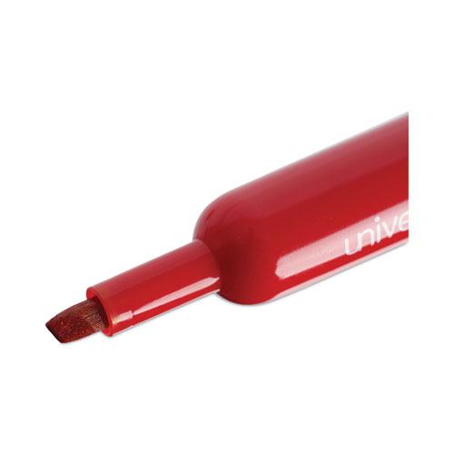 Chisel Tip Permanent Marker, Broad Chisel Tip, Red, Dozen - Image 6
