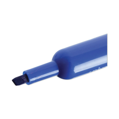 Chisel Tip Permanent Marker, Broad Chisel Tip, Blue, Dozen - Image 6