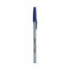 Ballpoint Pen, Stick, Fine 0.7 mm, Blue Ink, Gray/Blue Barrel, Dozen