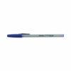 Ballpoint Pen, Stick, Fine 0.7 mm, Blue Ink, Gray/Blue Barrel, Dozen - Image 3