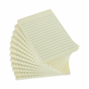 Recycled Self-Stick Note Pads, Note Ruled, 4" x 6", Yellow, 100 Sheets/Pad, 12 Pads/Pack