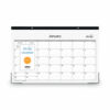 Enterprise Desk Pad, Geometric Artwork, 17 x 11, White/Gray Sheets, Black Binding, Clear Corners, 12-Month (Jan to Dec): 2025 - Image 2